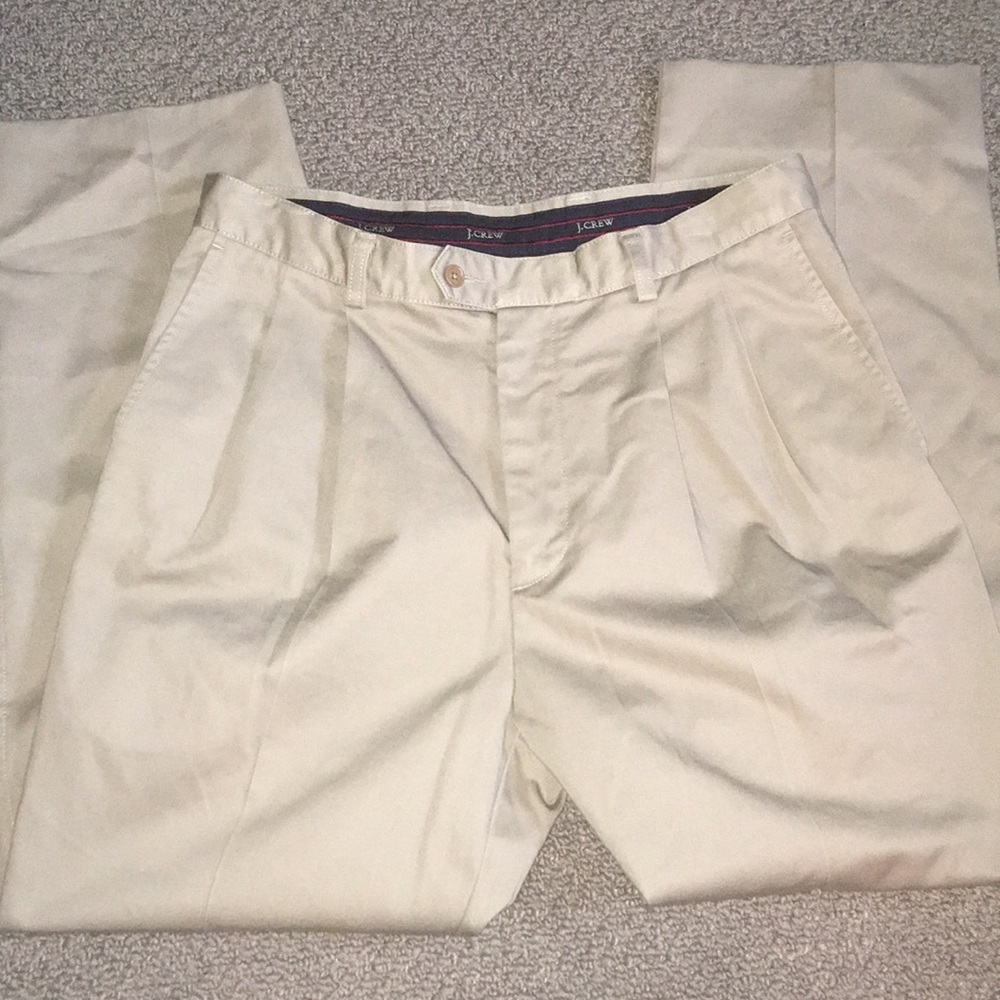 J. Crew classic fit pleat khaki pants
